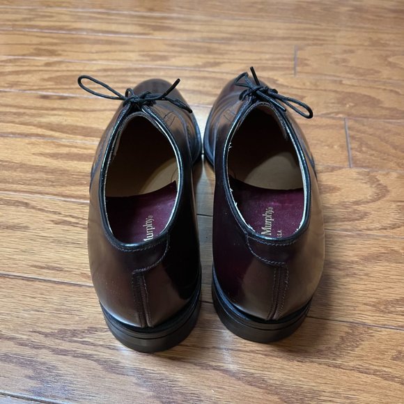 Johnston & Murphy Cordovan Plain Toe Burgundy Size 10 Leather Dress Shoes main image 2